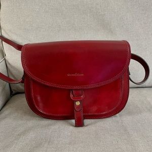 NEW Red Leather Crossbody Bag (Gianni Conti)